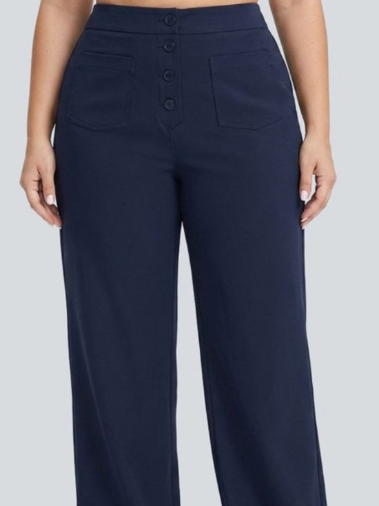 HALARA Pants - NWT Halara Classic High-Waist Navy Wide-Leg Pants.  1X.